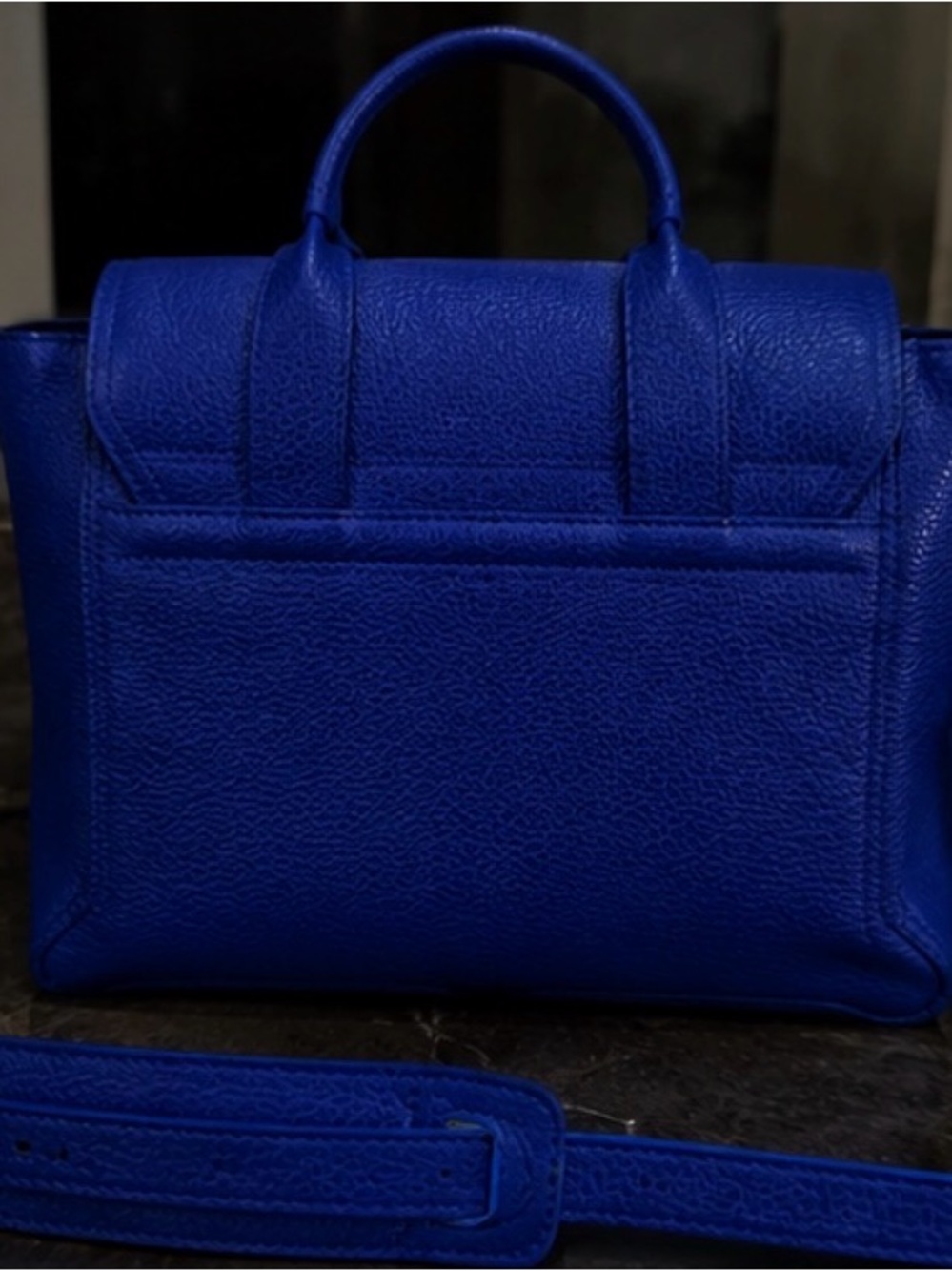 3.1 Phillip Lim Structured Medium Pashli Satchel - Cobalt Blue - Picture 7 of 10